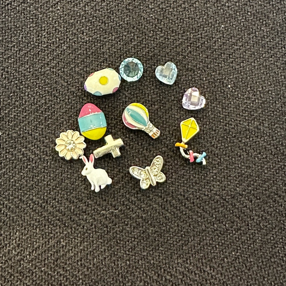 Colorful Enamel and Crystal spring charms
